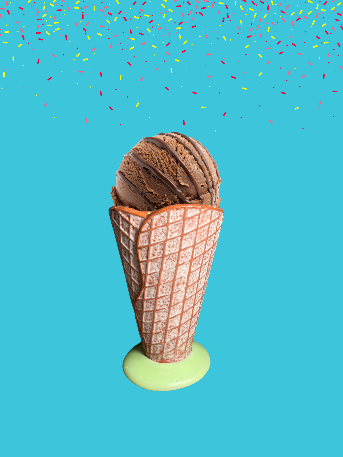 Colorful Ice Cream Cone Cups (Set of 4)